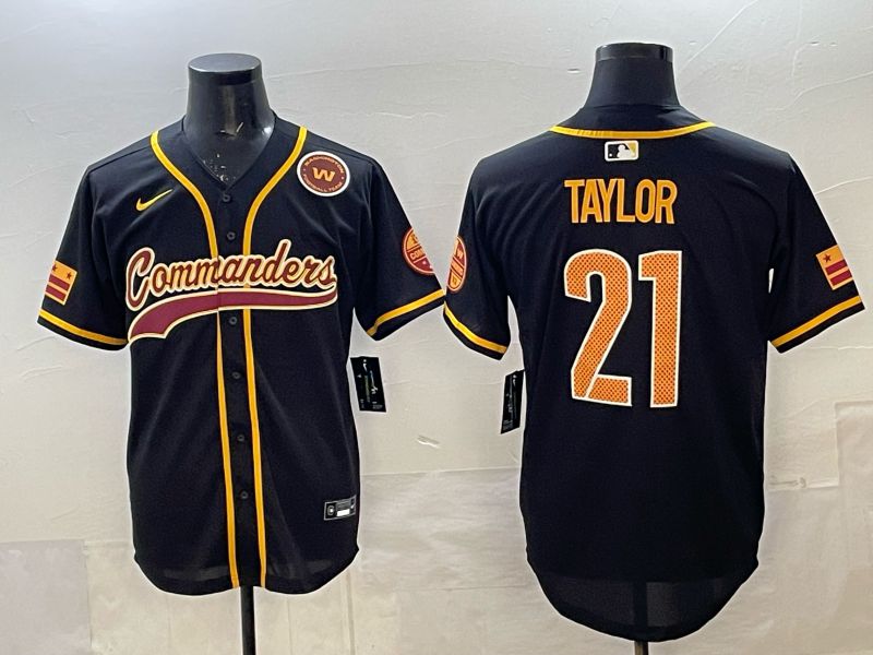 Men 2025 Nike Washington Commanders #21 Taylor Black 3th generation Joint Name Limited NFL Jersey 008
